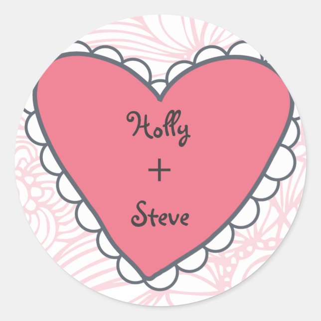 Hearts Sticker by TearDrop Weddings (Front)