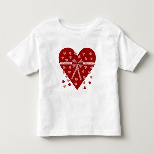 Hearts, stripes and bow toddler T-Shirt