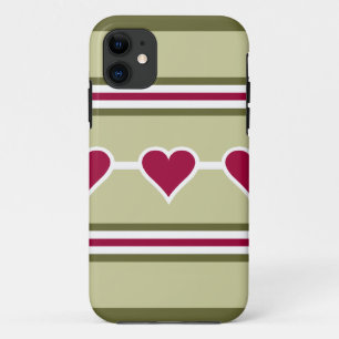 Hearts & Stripes iPhone 5 Case-Mate 11 Case