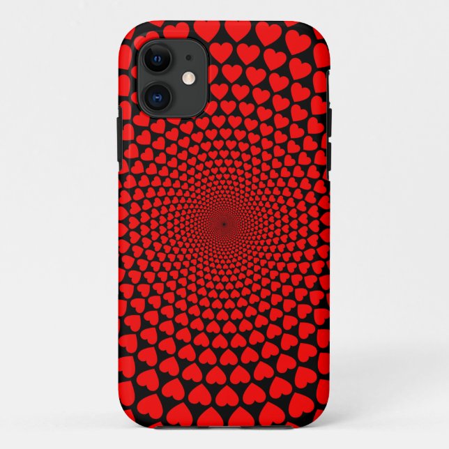 Hearts Symbols Red Mandala Pattern-25870 Case-Mate iPhone Case (Back)