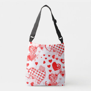 Hearts Tattoo seamless pattern + your ideas Crossbody Bag