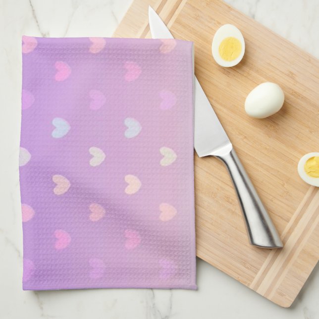 Hearts Tea Towel (Quarter Fold)