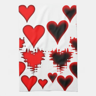 Hearts Tea Towel
