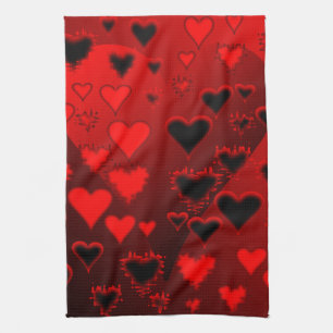 Hearts Tea Towel