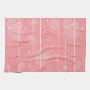 Hearts Tea Towel