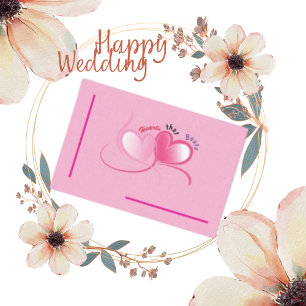Hearts that Beats, Two Chic Pink Heart Wedding Tissue Paper