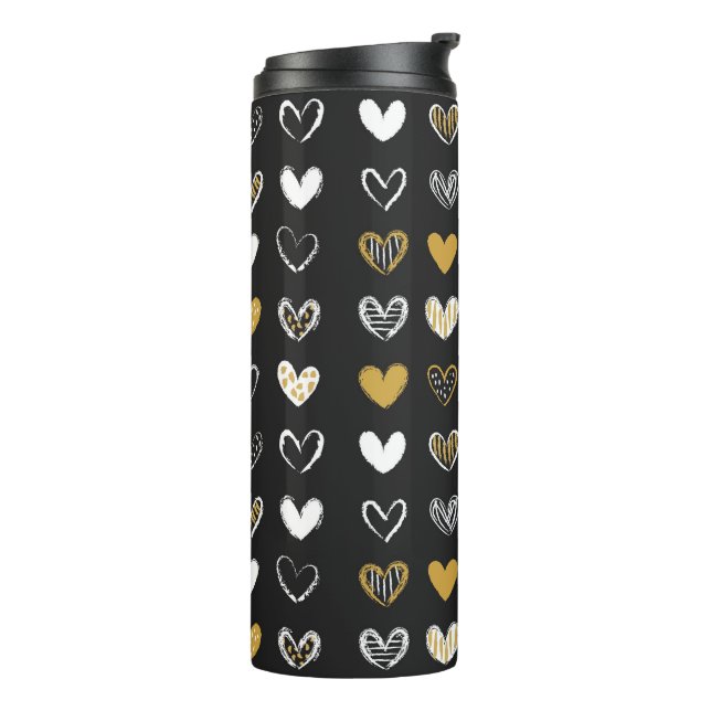 Hearts Thermal Tumbler (Rotated Left)