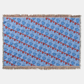 Hearts throw blanket