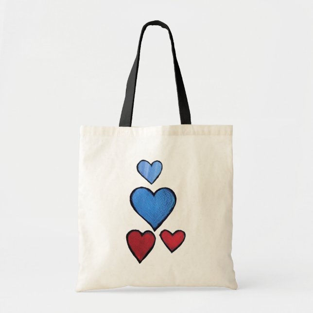 Hearts                                             tote bag (Front)