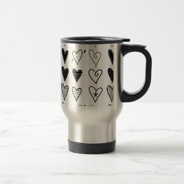 Hearts Travel Mug (Right)