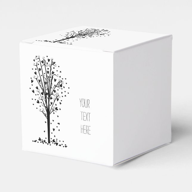Hearts Tree Favour Box (Front Side)