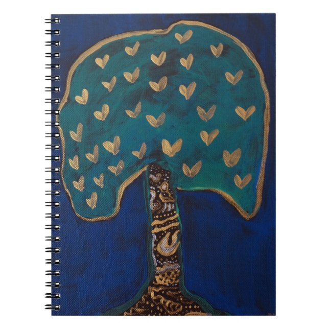 Hearts Tree Love Magic Illustration Notebook (Front)