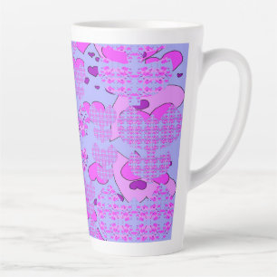 Hearts Tulips Latte Mug
