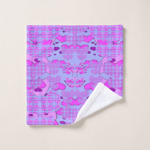 Hearts Tulips Wash Cloth