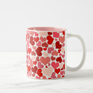 Hearts Two-Tone Coffee Mug