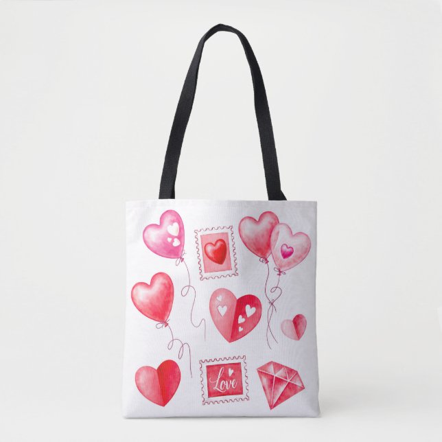 hearts Valentine day  Tote Bag (Front)