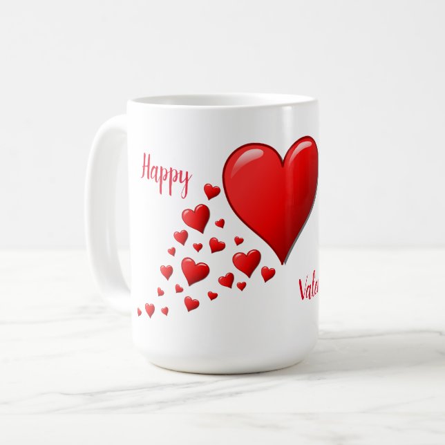 Hearts Valentine Mug (Front Left)