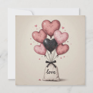 Hearts  Valentine´s Balloons Card