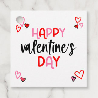 Hearts Valentines Day Favour Gift Tag