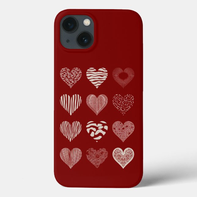 Hearts Valentine's Day Nine Hearts Valentine Love Case-Mate iPhone Case (Back)