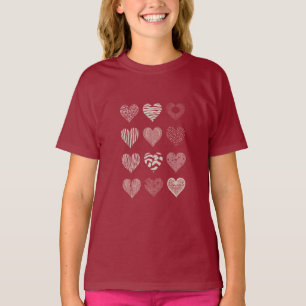 Hearts Valentine's Day Nine Hearts Valentine Love T-Shirt