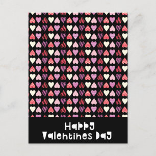 Hearts Valentines Day Postcard