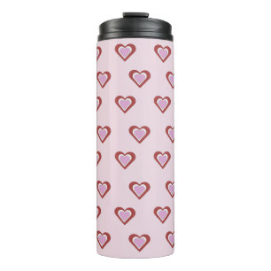 Hearts, Valentines Day Thermal Tumbler