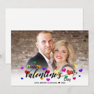 Hearts Valentine's Day Typography Photo Colourful