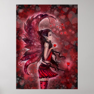 Hearts Valentine's Fairy Version 2 Poster