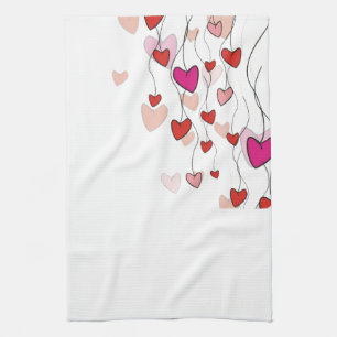 Hearts Vine Kitchen Towel