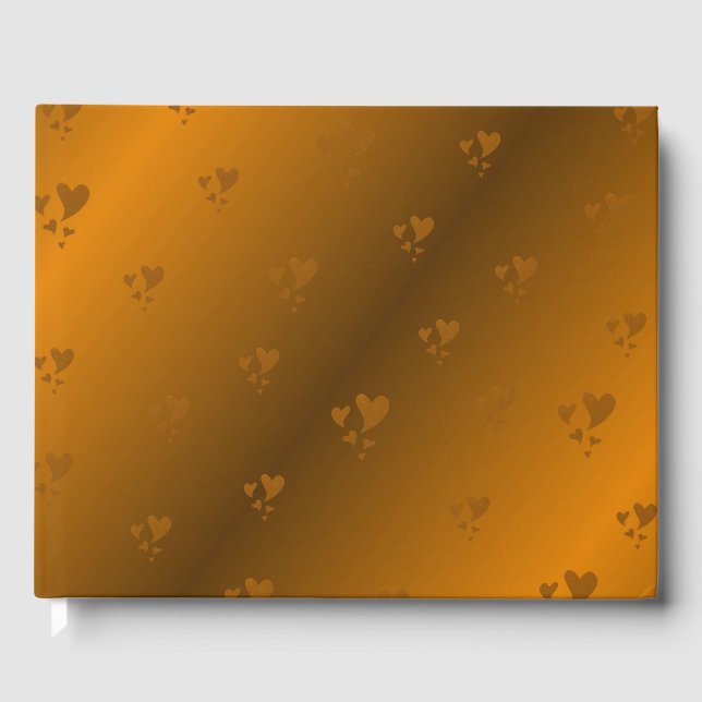 hearts Wedding guestbook, festive decor, beautiful Guest Book (Front)