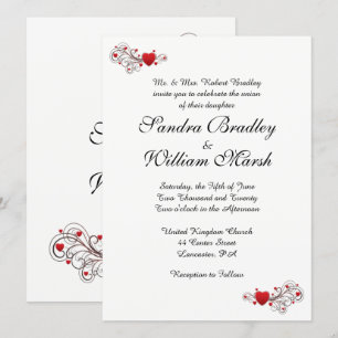 Hearts Wedding Invitation