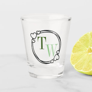Hearts Wedding Keepsake Shot Glass