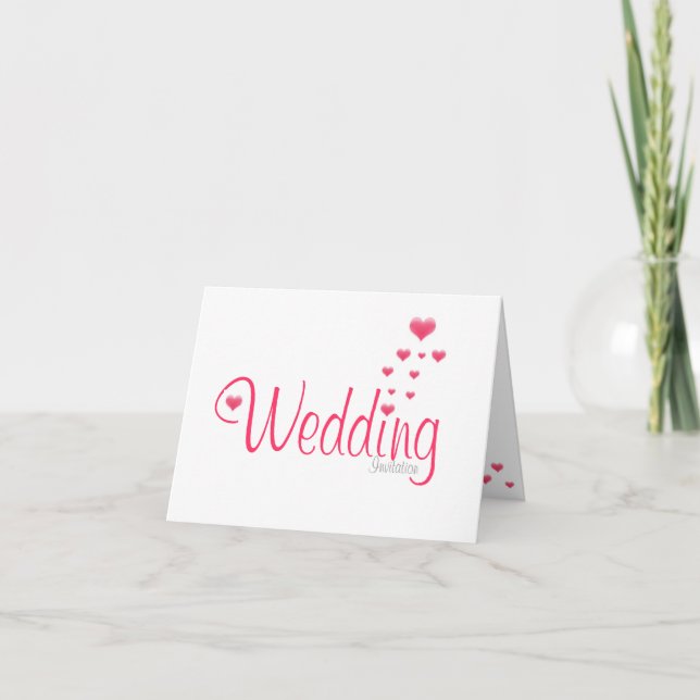 hearts weddng invitation (Front)
