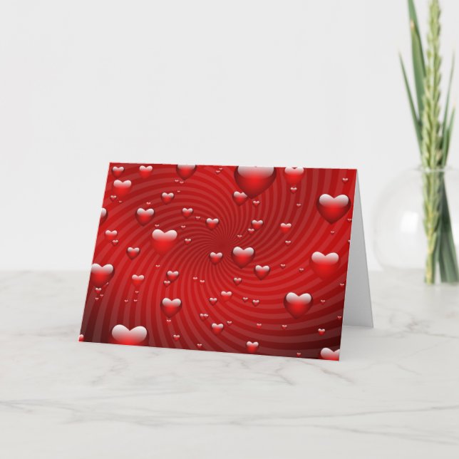 Hearts whirlpool holiday card (Front)