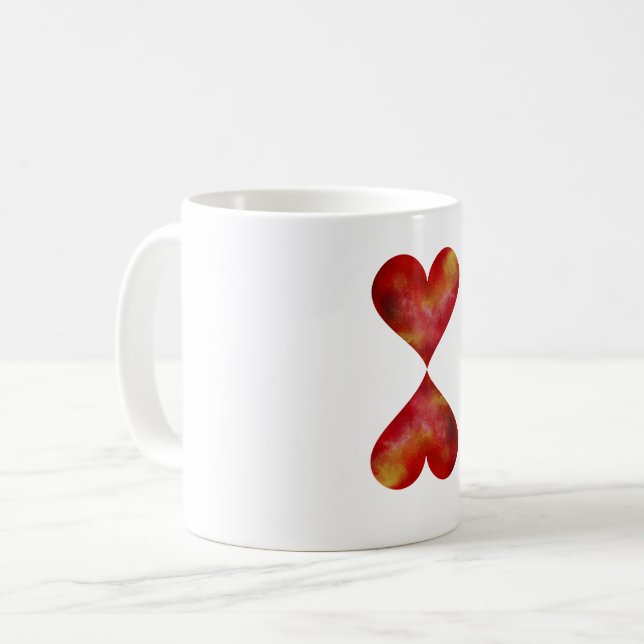 Hearts White 325 ml  Classic White Mug (Front Left)