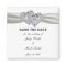 Hearts White Wedding Save The Date Magnet
