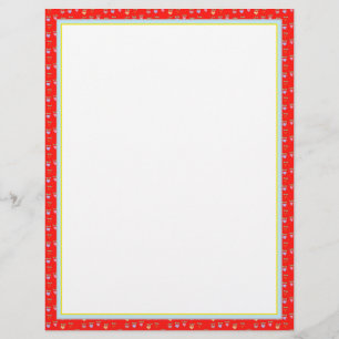 Hearts With Red Custom Letterhead