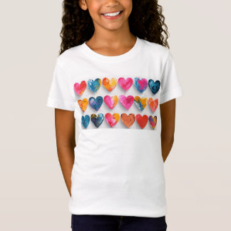 Hearts with sketch marks and drips T-Shirt