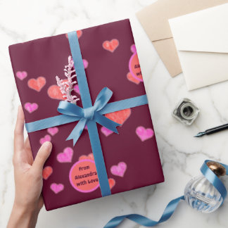 Hearts with your Name Wrapping Paper