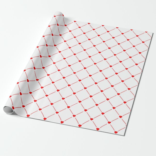 Hearts Wrapping Paper (Unrolled)