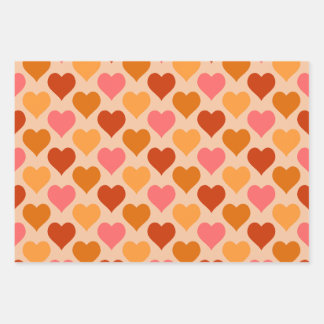 Hearts Wrapping Paper Sheet