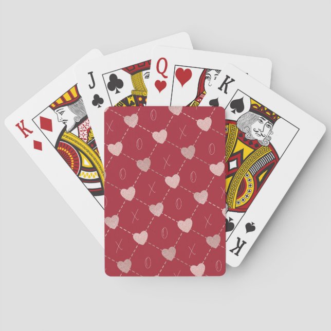 Hearts & X's & O's Playing Cards. Cards (Back)