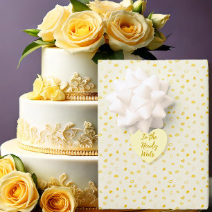 Hearts-Yellow Wedding-Mothers Day-Valentine Wrapping Paper Sheet