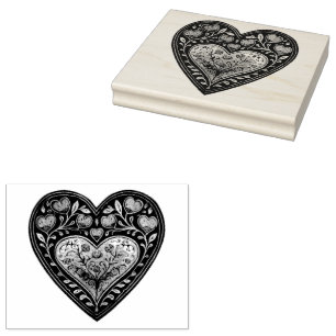Heartstrings Craft: Gouache Valentine Hearts Rubber Stamp