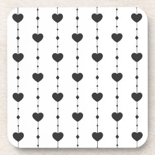 Heartstrings in Black Coaster