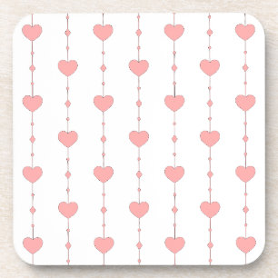 Heartstrings in Pink Coaster
