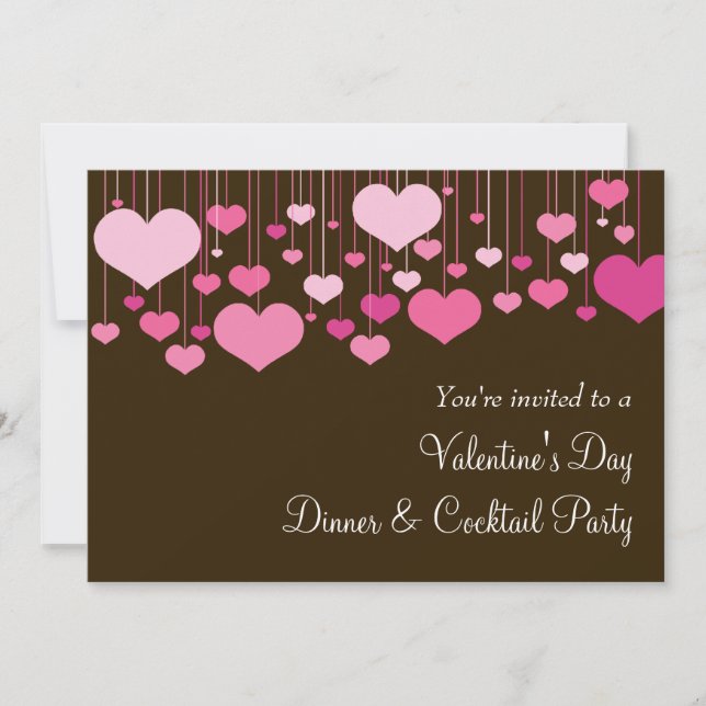 Heartstrings Valentine Party Invitation (Front)