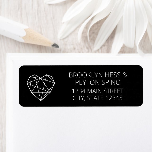 Heartstrings Wedding Address Label (Insitu)