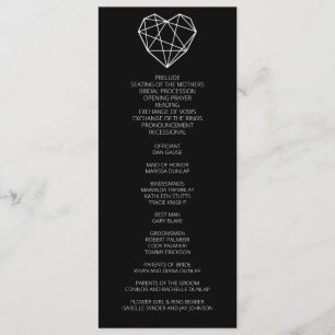 Heartstrings Wedding Program Programme